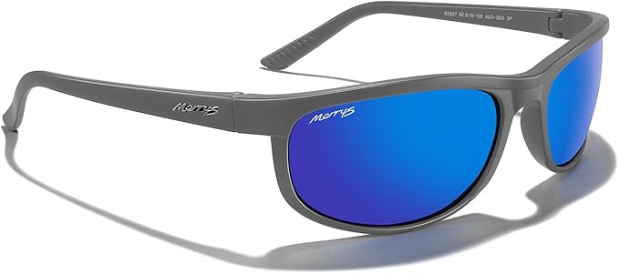 MERRY'S Wrap Around Sport Polarized Sunglasses for Men Women Driving Fishing Cycling Running UV400 Protection S3027