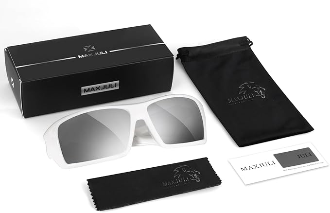 MAXJULI Polarized Wrap Around Sports Sunglasses for Big Heads Men Women UV400 Protection Sun Glasses 8232
