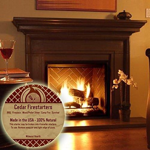 Midwest Hearth Cedar Fire Starters (36 Pack - Up to 144 Fires) Made in USA