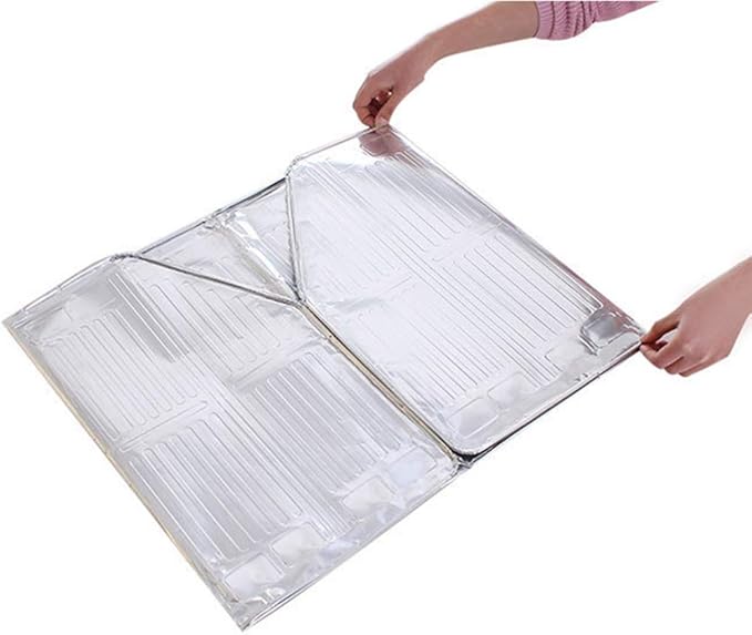 Gatuida Kitchen Aluminum Foil Guard Oil Splatter Screen for Gas Stove Non-Stick Heat Insulation Easy to Clean Kitchen Tool Wall for Cooking