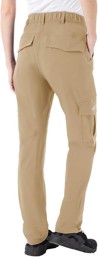 Rdruko Women's Hiking Cargo Pants Water-Resistant Quick Dry UPF 50+ Travel Camping Work Pants Zipper Pockets