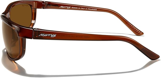MERRY'S Wrap Around Sport Polarized Sunglasses for Men Women Driving Fishing Cycling Running UV400 Protection S3027