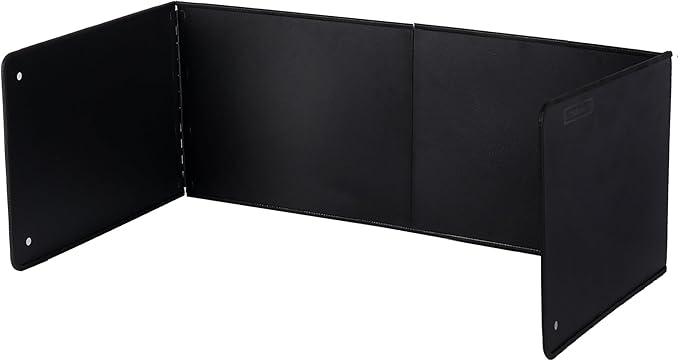 Black Large 4 Sided Splatter Guard for Frying Stove Top,Oil Splash Guard Cooking for Stove,Non Stick Foldable Splatter Screen for Stove Top