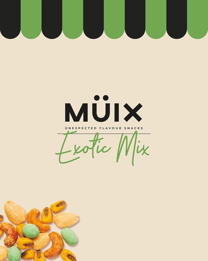 Müix Snacks, Special Flavor Trail Mix, Exotic Mix, Mix Snacks (Smoked Almond, Citrus Cashew, Peppper Lemon Corn, Wasabi Peanut) - 2.3 Ounce Bags (Pack of 16 Bags)