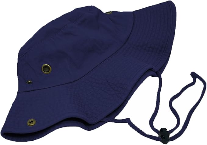 Glory Max Washed Cotton Bucket Hat with Chin Strap Fishing Sun Safari Boonie Cap