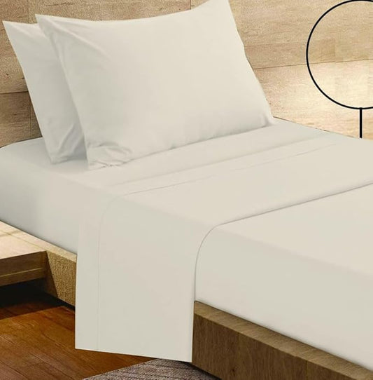 Cot Sheets 33" x 75" - 4 PCs Cot Sheet Set - 600TC 100% Cotton Sheet Set - Cot Size Fitted Sheets Perfect for Narrow Twin/Camp Bunk/Rvs Bunk/Guest Beds/Trifold Mattress, 4-8" Deep Pocket - Ivory