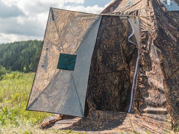 Rbm Outdoors Hot Tent with Stove Jack, Easy Setup 4 Season Winter Tents for Camping, Cold Weather Wall Double Layer Waterproof & Windproof Shelter
