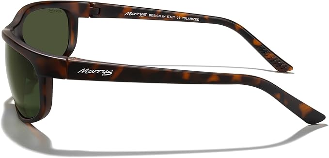 MERRY'S Wrap Around Sport Polarized Sunglasses for Men Women Driving Fishing Cycling Running UV400 Protection S3027