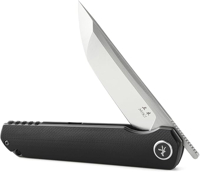 Miki Folding Knife, G10 Handle, EDC Knife with D2 Steel Blade, Pocket Samurai for Camping, Outdoor, Fishing and Everyday Carry
