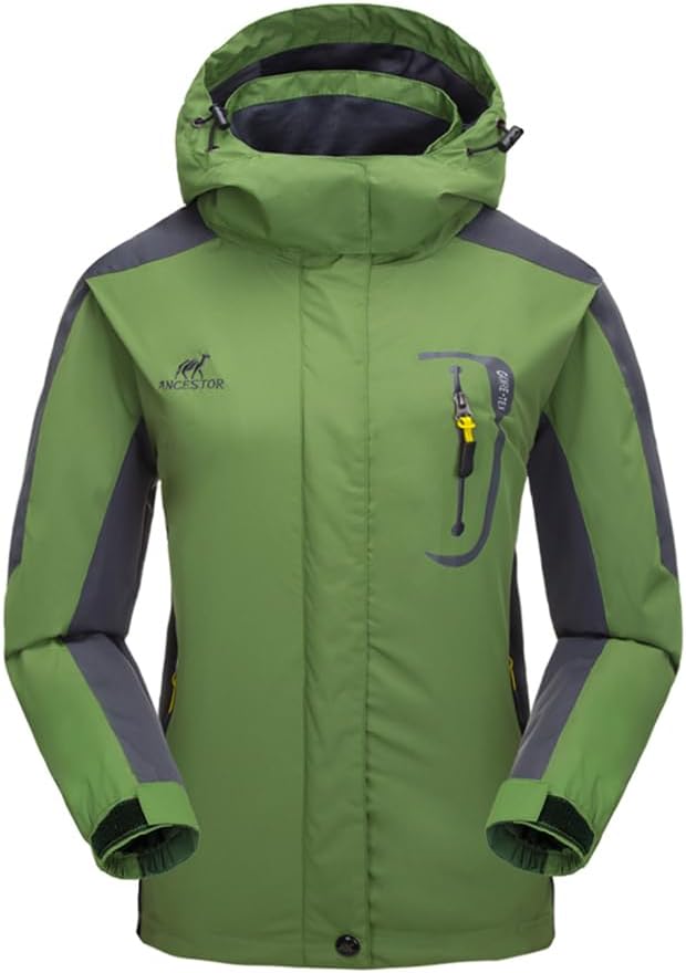 Women's Hooded Waterproof Rain Jacket Windproof Windbreaker Outdoor Raincoats for Gardening Hiking