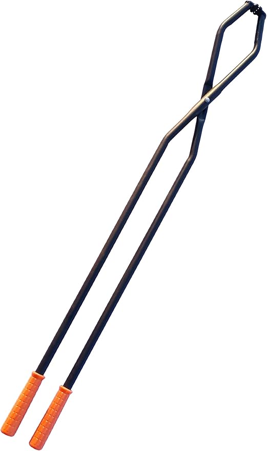 TAFIEDA Fireplace Tongs Log Grabber. 40 Inches Heavy Duty Fire Pit Tongs Log Grabber. Upgraded Fire Tong For Indoor & Outdoor Fireplace Fire Pit Camping Fire Wood Stove.