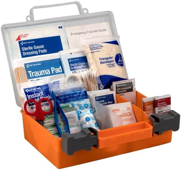 Officially Licensed Product, 25 Person First Aid Kit, 118 Piece Emergency Medical Supplies to Clean & Treat Minor Injuries, Hard Case Box for Home, Business, Job Site, Car