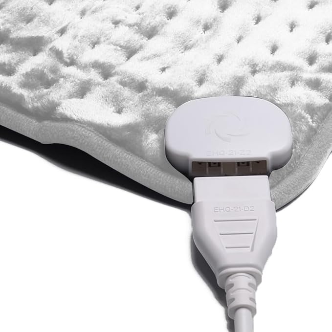 Ambershine 17''x33'' XXXL King Size Heating Pad with 12 Temperature Settings & 4 Auto-Off Countdown Timers, Pain Relief for Back/Neck/Shoulders/Abdomen/Legs, Christmas Gifts for mom dad (Light Grey)