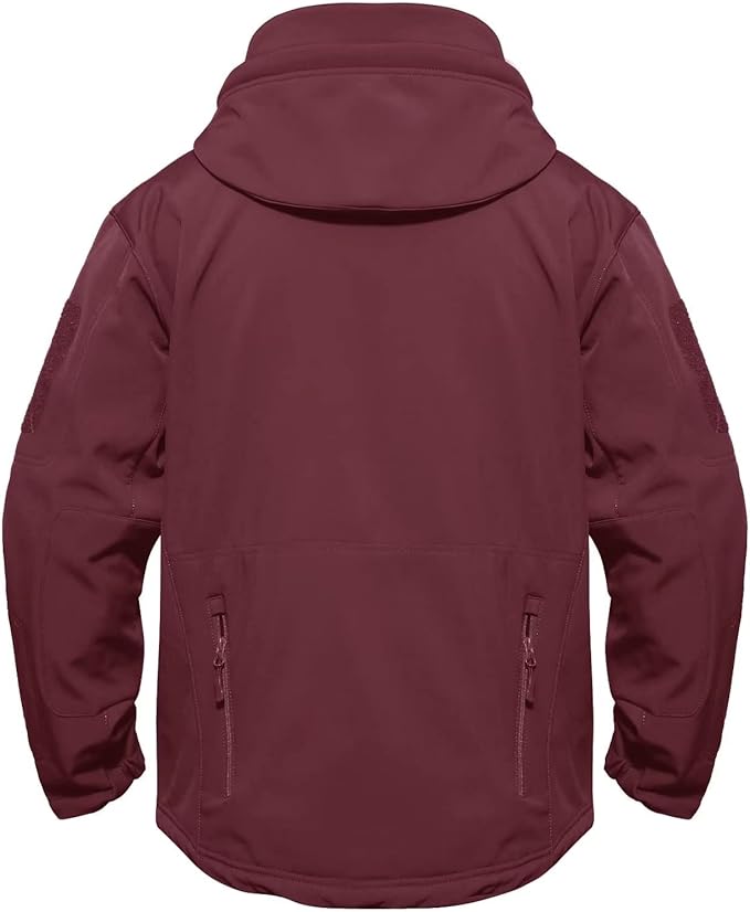 MAGCOMSEN Men's Tactical Jacket 7 Pockets Performance Fleece Lined Water Resistant Ski Snow Soft Shell Winter Coats