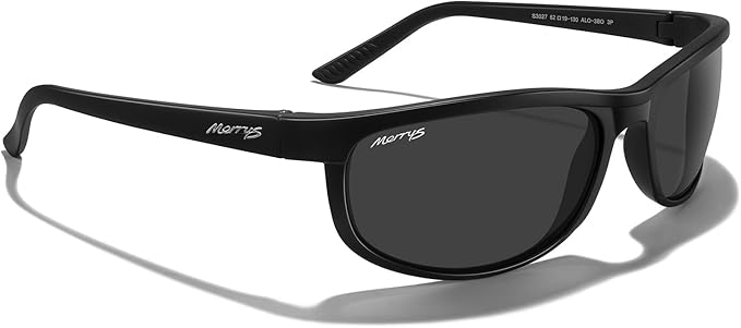 MERRY'S Wrap Around Sport Polarized Sunglasses for Men Women Driving Fishing Cycling Running UV400 Protection S3027