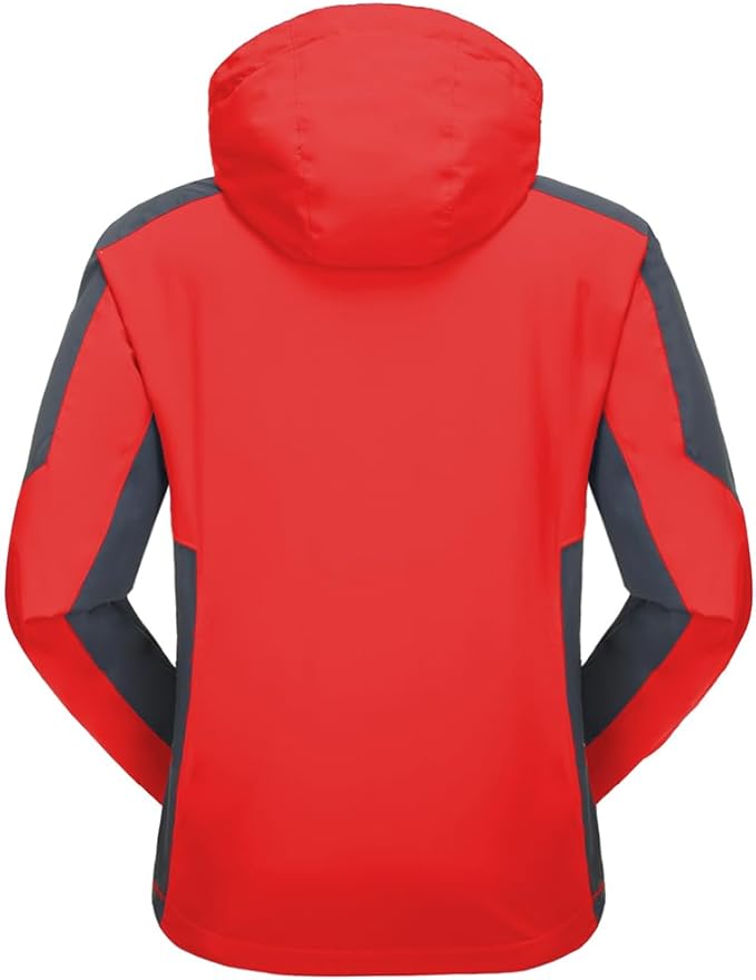 Women's Hooded Waterproof Rain Jacket Windproof Windbreaker Outdoor Raincoats for Gardening Hiking