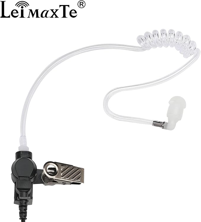 XPR 3500e 3300e Earpiece for Motorola Radio XPR3500 XPR3000 XPR3300 with Mic PTT XPR 3300 3500 3300e 3500e Walkie Talkie Headset Security Acoustic Tube Surveillance Headphone (2 PCS)