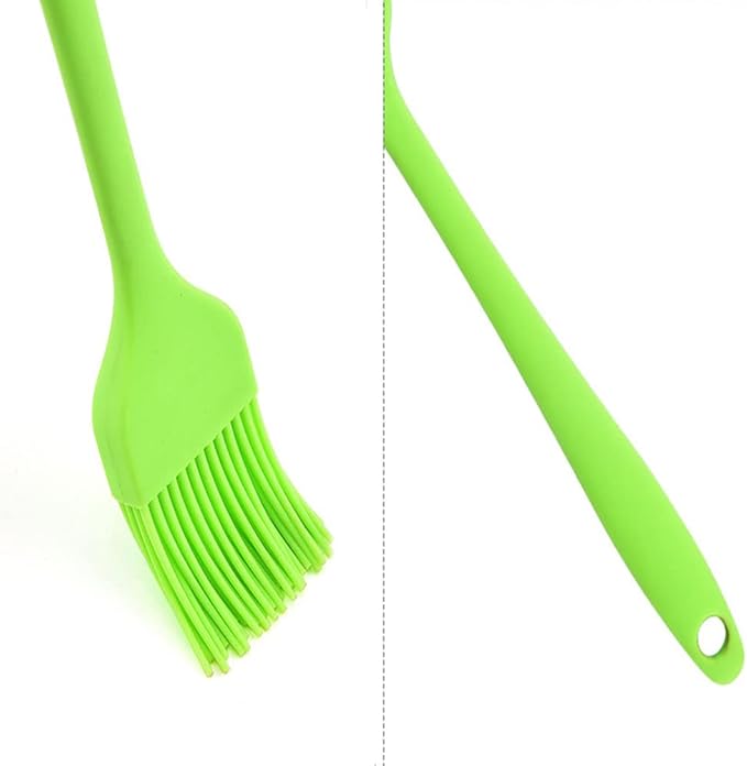 Silicone brush, BBQ/Pastry Basting Brushes,Silicone Cooking Grill Barbecue Baking Pastry Oil/Honey/Sauce Brush (7 PCS,green)