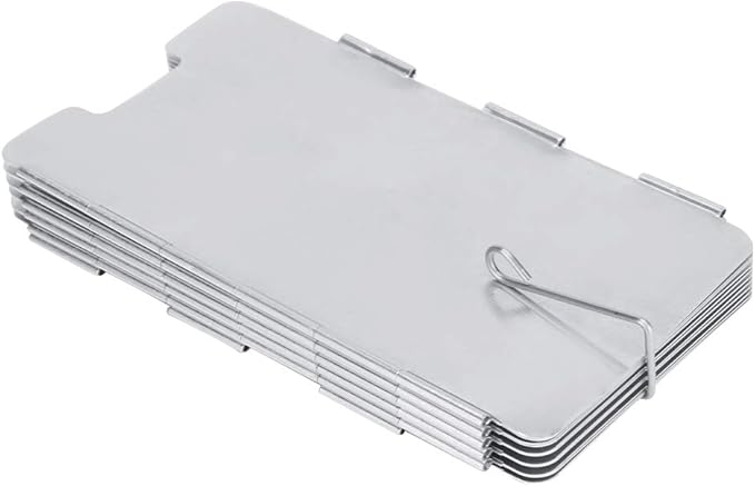 Outdoor Stove Windscreen Stainless Steel Mini Portable Windshield Foldable 11-Plate Picnic BBQ Camping Stove Accessories