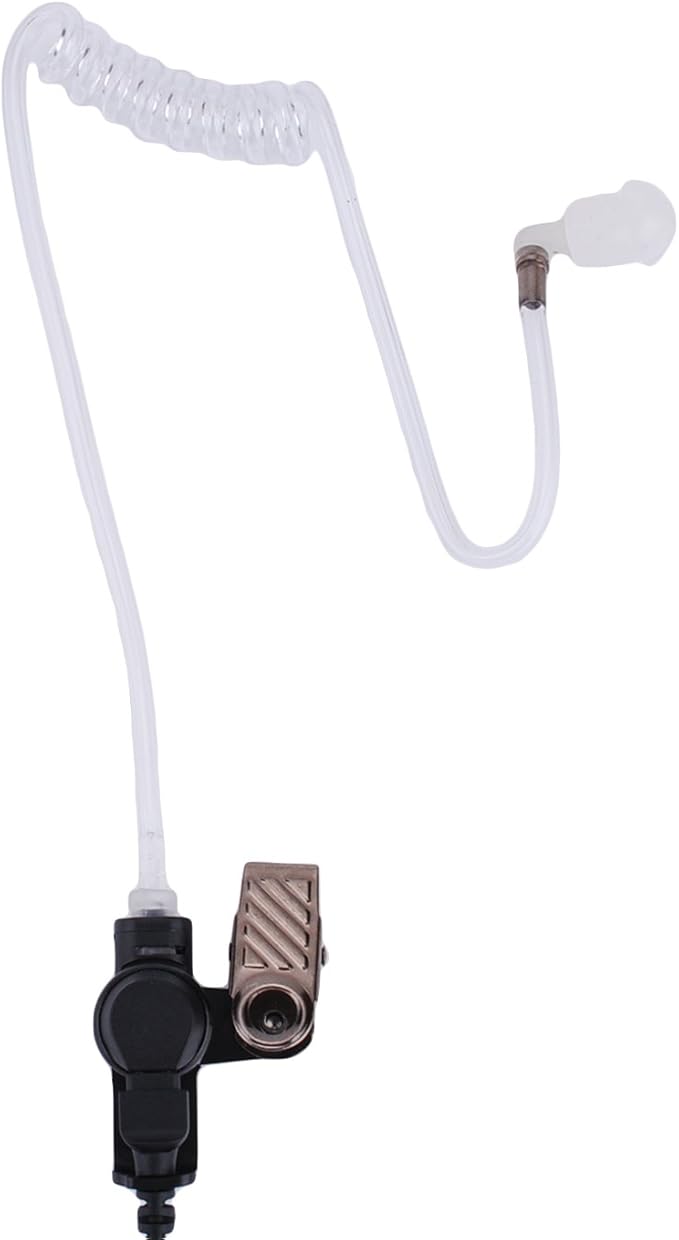 Covert Acoustic Tube Walkie Talkie Earpiece Surveillance Headset with Mic Compatible with CP200d Motorola Two Way Radio