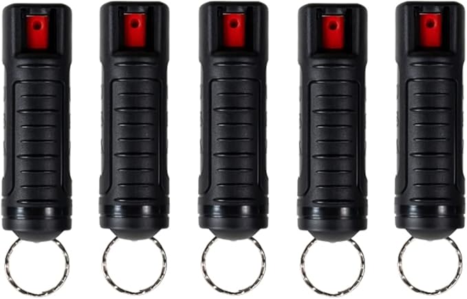 Police Magnum Bulk Pepper Spray Keychain Self Defense- Tactical Maximum Strength- Belt Clip Safety Key Chains for Women & Men- Made in The USA