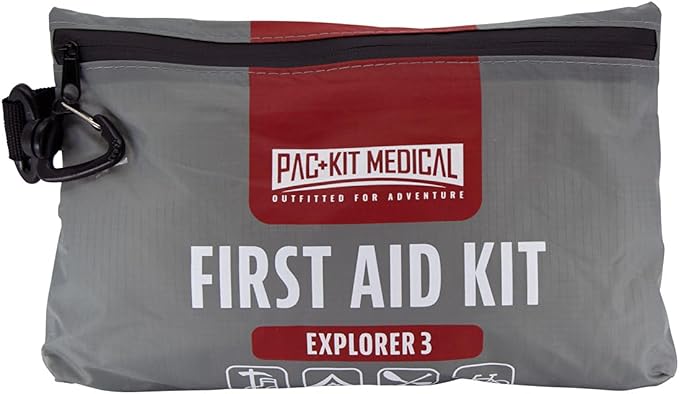 Pac-Kit Watertight Explorer 3 First Aid Kit for Hiking, Camping and Outdoor Activities, 103 Pieces