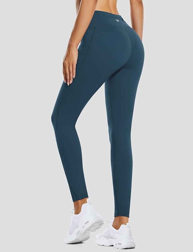 baleaf Women's Fleece Lined Leggings Water Resistant Thermal Winter Warm Tights High Waisted with Pockets Running Gear