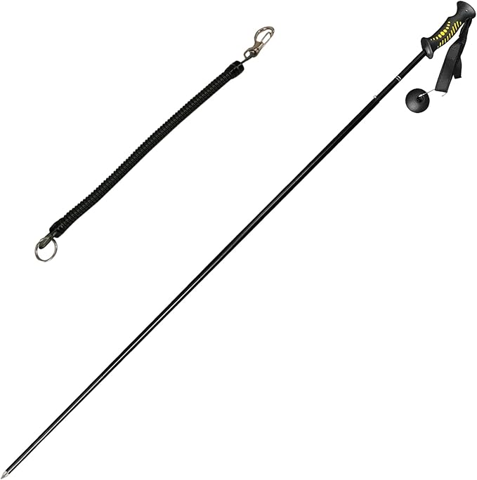 Aventik Fold-able Wading Staff Water Depth Safety Warning Sign Coated Stainless Steel Core T7075 Aluminum Body Corrosion Resistance
