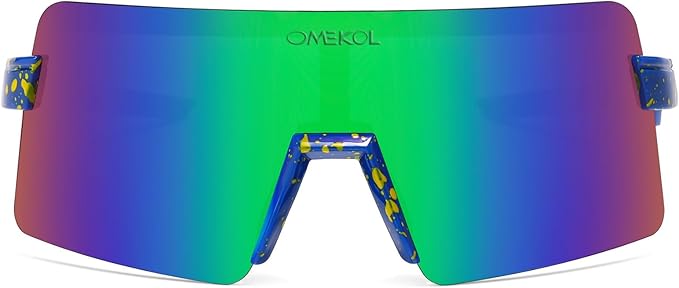 OMEKOL Two Sizes For Adults and Youth Polarized Sunglasses Men Women Outdoor Sport Baseball Glasses UV400 Cycling Eyewear