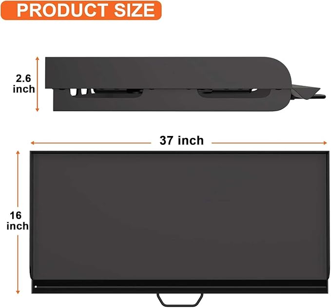 Professional Fry Griddle for Camp Chef 3 Burner Griddle, Flat Top Plate Replacement Part for Camp Chef Tundra, Expedition 3X Combo SG100 Accessories, 37 x 16 inch, Black