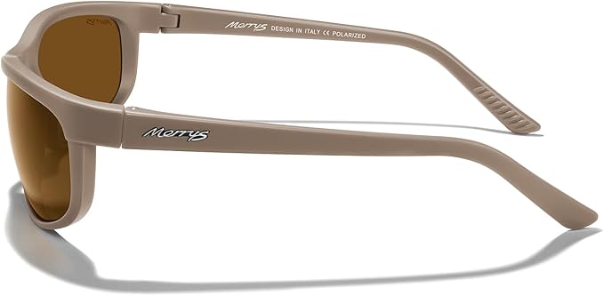 MERRY'S Wrap Around Sport Polarized Sunglasses for Men Women Driving Fishing Cycling Running UV400 Protection S3027