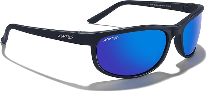 MERRY'S Wrap Around Sport Polarized Sunglasses for Men Women Driving Fishing Cycling Running UV400 Protection S3027