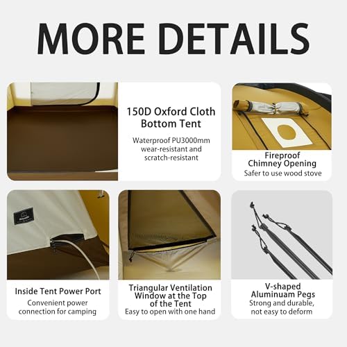 Naturehike7.6 Double Person 4-Seasons Camping Tent, UPF50+ Sun Protection Tent with 7001 Aluminum Alloy Poles, PU2000mm+ Waterproof Tent for Outdoor Camping,Picnic