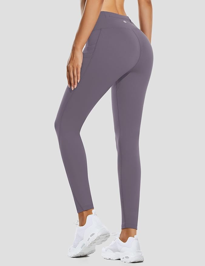 baleaf Women's Fleece Lined Leggings Water Resistant Thermal Winter Warm Tights High Waisted with Pockets Running Gear