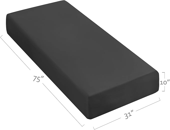 Cot Sheet 31" x 75"(2 Pack), Cot Fitted Sheet Ultra Soft and Breathable Snug Fit for Narrow Twin Mattress/Camp Bunk Beds/RVs Bunk/Guest Beds/Army Cots/Trifold Mattress Grey and Black, Sheet Only