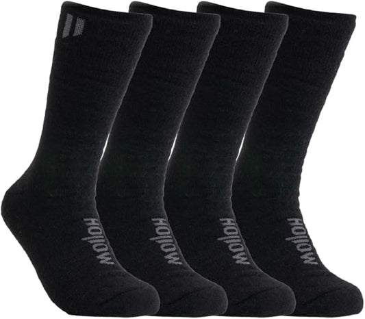 HOLLOW Alpaca Boot Socks for Men and Women, Moisture Wicking Alpaca Socks for Hiking, Running, Temperature Regulating