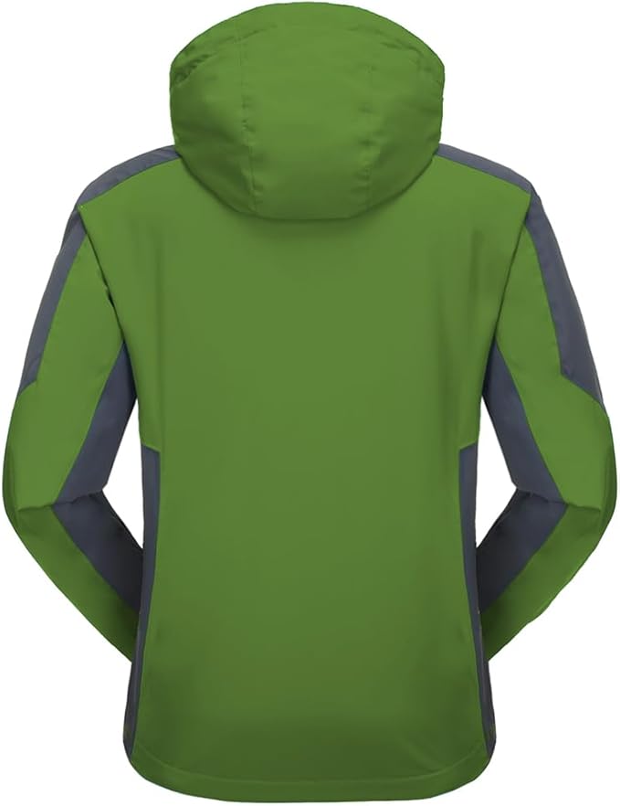 Women's Hooded Waterproof Rain Jacket Windproof Windbreaker Outdoor Raincoats for Gardening Hiking