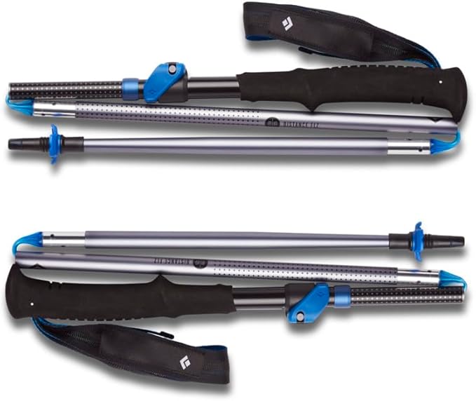 Black Diamond Distance FLZ Trekking Poles, Pair of Foldable, Lightweight, Adjustable Length Aluminum Hiking Poles