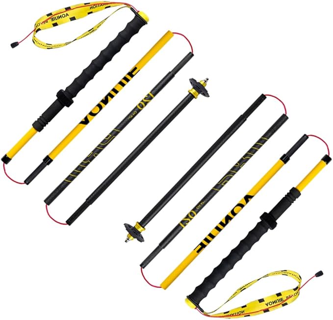 AONIJIE Trekking Poles -2 Ultralight Collapsible Carbon Fiber Hiking Poles with Anti-Shock and Quick Lock System, Folding Walking Sticks for Hiking, Camping