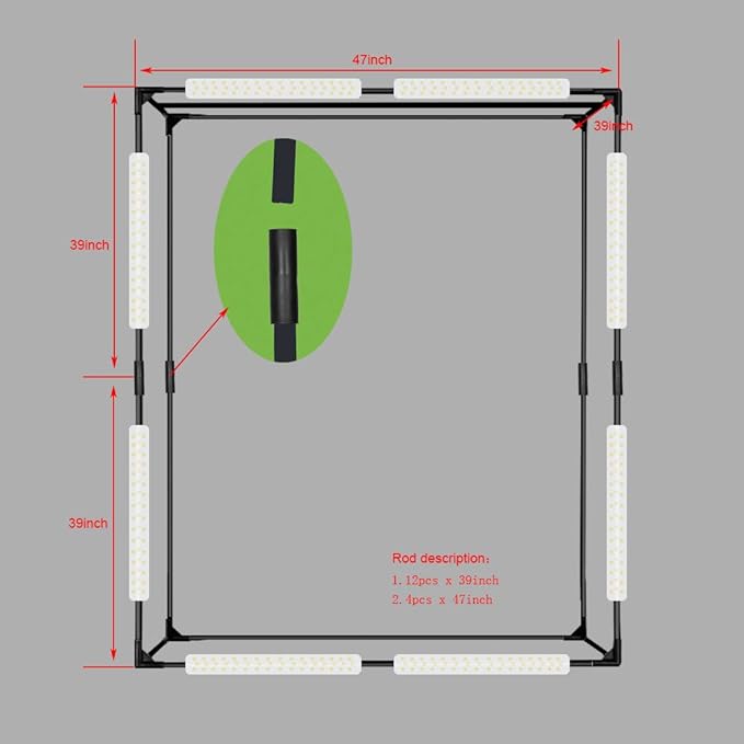 Professional Photo Light Box Large LED Dimmable Shooting Tent 47x39x78inch Photography Studio Continuous Lighting Cube Softbox Tents for Portrait Furniture Clothing Photography with 3 Colors Backdrops
