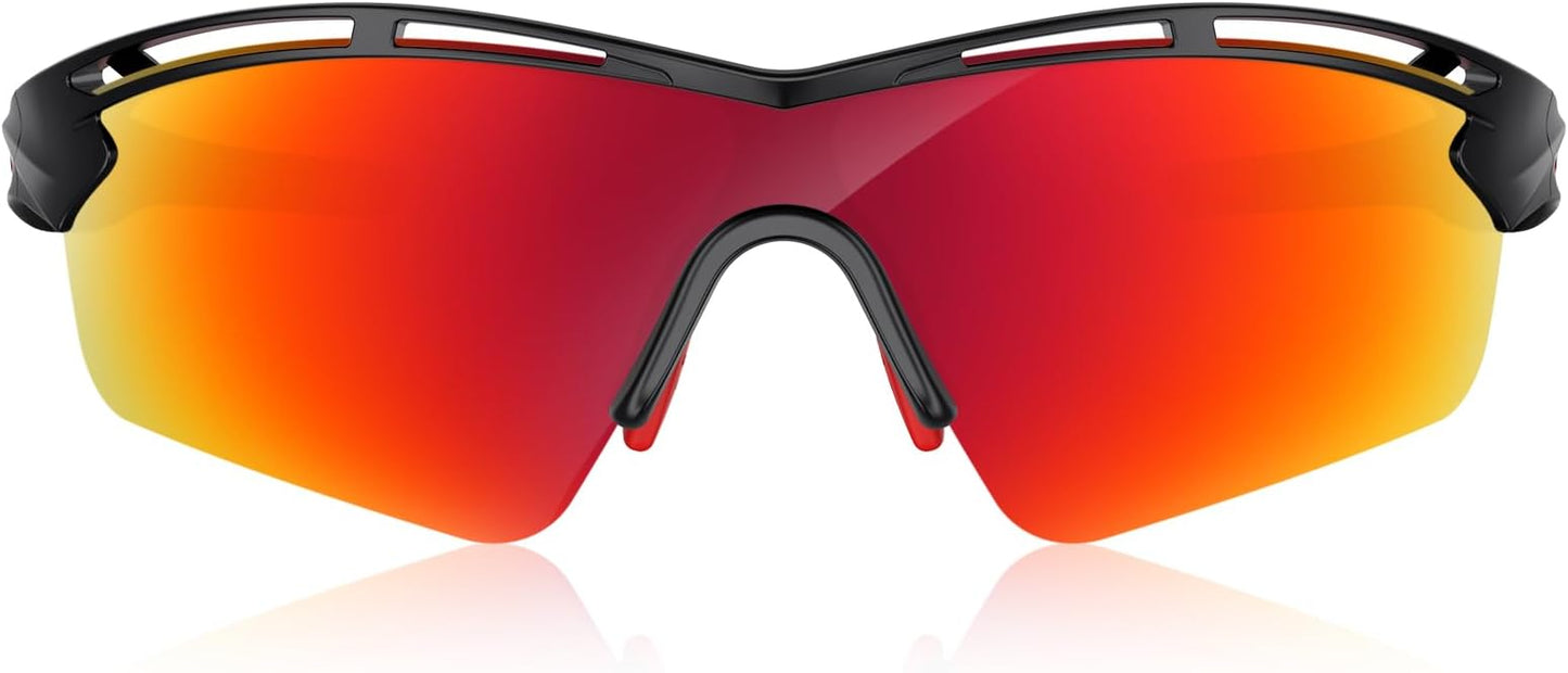 Rosemal Sports Sunglasses Polarized Cycling Sunglasses Running Driving Fishing Hiking for Men Women UV400 TAC TR90
