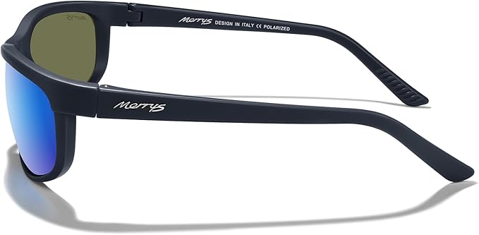 MERRY'S Wrap Around Sport Polarized Sunglasses for Men Women Driving Fishing Cycling Running UV400 Protection S3027
