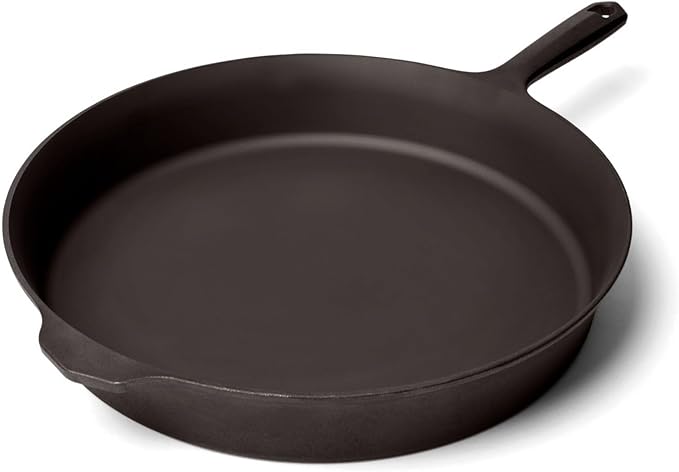 Field Company 13.37 Inch (Extra Large) Cast Iron Skillet – No.12, Perfect for 6-8 Servings, Lightweight & Smooth, Preseasoned with Organic Oil – Made in USA, Non-Toxic, Vintage Design