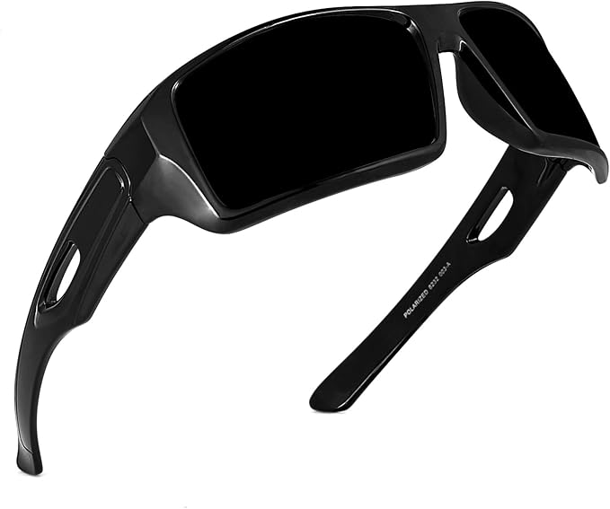 MAXJULI Polarized Wrap Around Sports Sunglasses for Big Heads Men Women UV400 Protection Sun Glasses 8232