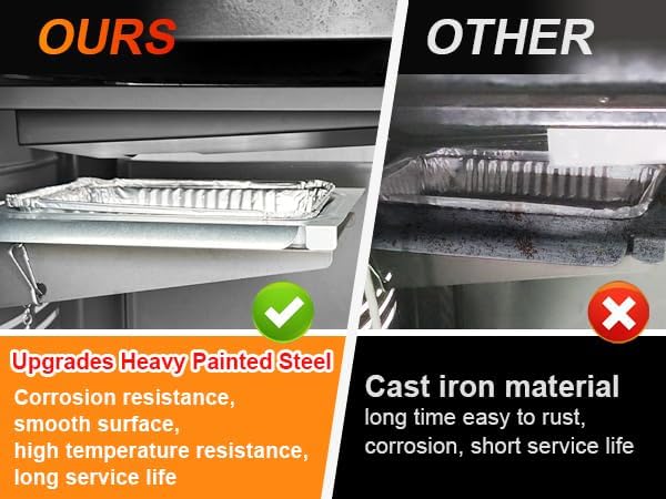 for Weber Grease Tray 69803 for Weber Spirit 2 Burner 210 and 220 Grills Made in 2013 and 2014, Grease Tray for Weber Spirit E-210 220 E-215 S-210 S-220 with 67047 Catch Pan 10PCS Aluminum Foil Liner