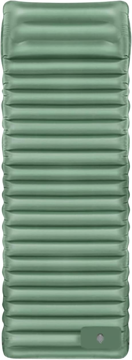 Ergocar Camping Sleeping Pad, Thick -Fledgling Sleeping Pad, Built -in Foot Pump, Lightweight Wild Camp Inflatable Mattress, Waterproof Nylon Fabric, Suitable for Camping, Backpack, Hiking Travel