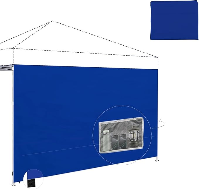 SANWAY Instant Canopy Tent Sunwall,10x10 Canopy Sidewalls with Silver Coating (Blue, 10'x10')