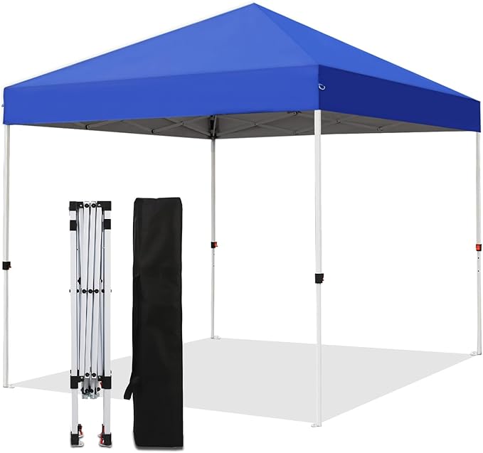 Northroad 8X8 FT Pop Up Canopy, Outdoor Instant Canopy Tent Slant Legs with Carrying Bag, Portable Gazebo Shelter for Wedding Party,Commercial Event,Patio,Garden,Beach -Blue
