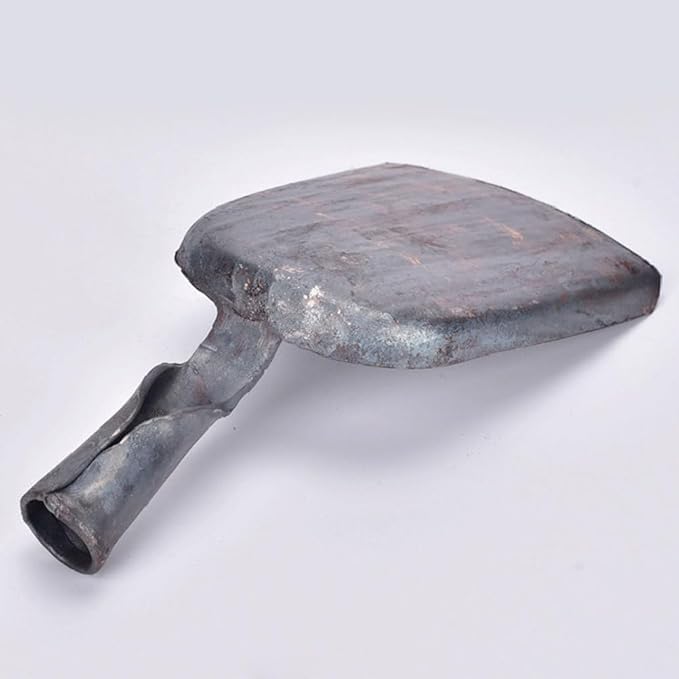 Steel Fireplace Ash Shovel, BBQ Charcoal Shovel Small Compact Coal Scoop Cleaning Flat Scooping Spade for Kitchen Sand Stove Garden Supplies Outdoor Indoor (4.3 * 7.8“)