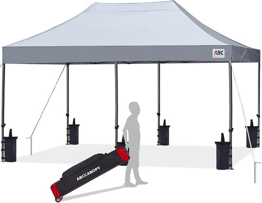 ABCCANOPY Patio Pop Up Canopy Tent 8x16 Commercial-Series (Gray)